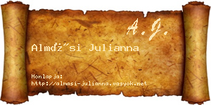 Almási Julianna névjegykártya